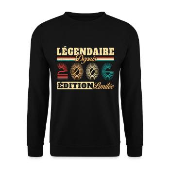 Légendaire Depuis 2006 - Sweat-shirt Unisexe - noir - Devant - Alina (178cm) & Michal (187cm)