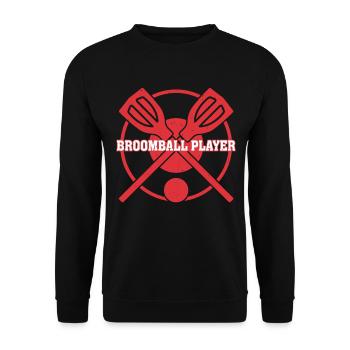 Playing Broomball Player Broomball Sport Broomball - Unisex Sweatshirt - black - Front - Alina (178cm) & Michal (187cm)