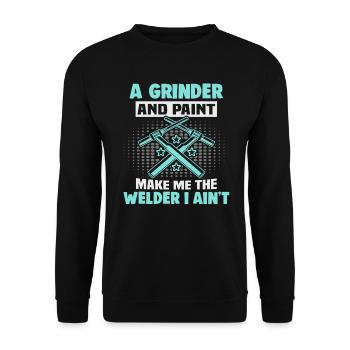 Soudeur Dire Design pour les métallurgistes - Sweat-shirt Unisexe - noir - Devant - Alina (178cm) & Michal (187cm)