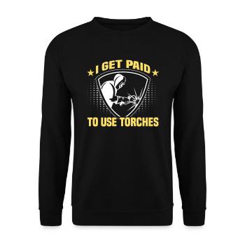 Welder saying design for metal workers - Unisex Sweatshirt - black - Front - Alina (178cm) & Michal (187cm)