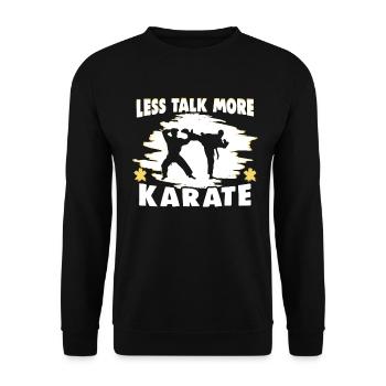 Karate Kampfsport Karate Trainer Karate Kämpfer - Unisex Pullover - Schwarz - Vorne - Alina (178cm) & Michal (187cm)