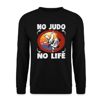 Judo Kampfsport Judo Trainer Judoka - Unisex Pullover - Schwarz - Vorne - Alina (178cm) & Michal (187cm)