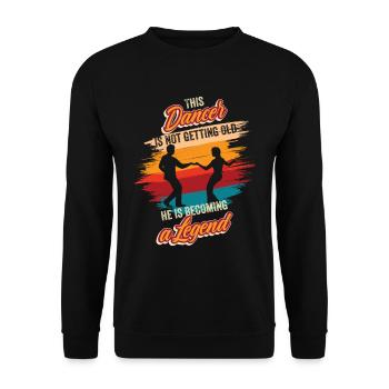 Dancing Dancer Birthday Choreographer Dance School - Unisex Sweatshirt - black - Front - Alina (178cm) & Michal (187cm)