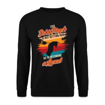 German Dart Player Birthday Dart Team Dart - Unisex Sweatshirt - black - Front - Alina (178cm) & Michal (187cm)