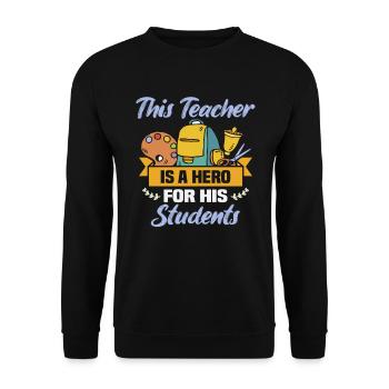 Meilleure idée de cadeau de pension pour les enseignants Étudiant - Sweat-shirt Unisexe - noir - Devant - Alina (178cm) & Michal (187cm)
