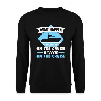 Navigation de plaisance avec le skipper d’un marin ou d’un bateau à moteur Ahoy - Sweat-shirt Unisexe - noir - Devant - Alina (178cm) & Michal (187cm)