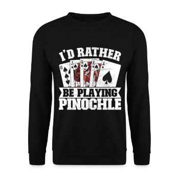 Jumelles Pinochle - Sweat-shirt Unisexe - noir - Devant - Alina (178cm) & Michal (187cm)