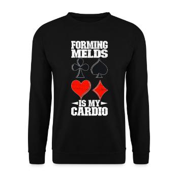 Binocular Pinochle - Unisex Sweatshirt - black - Front - Alina (178cm) & Michal (187cm)