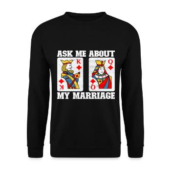 Binocular Pinochle - Unisex Sweatshirt - black - Front - Alina (178cm) & Michal (187cm)