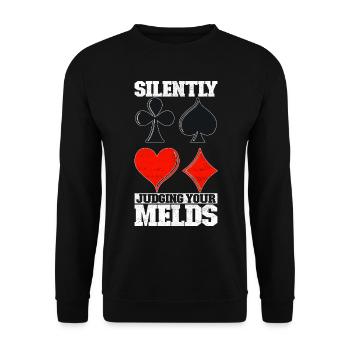 Binocular Pinochle - Unisex Sweatshirt - black - Front - Alina (178cm) & Michal (187cm)