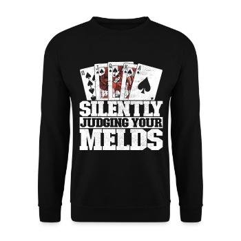 Binocular Pinochle - Unisex Sweatshirt - black - Front - Alina (178cm) & Michal (187cm)