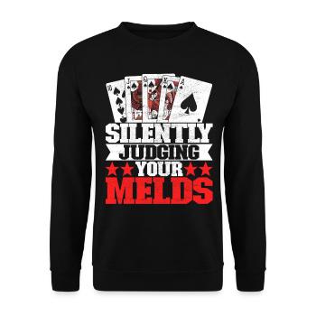 Jumelles Pinochle - Sweat-shirt Unisexe - noir - Devant - Alina (178cm) & Michal (187cm)