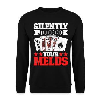 Binocular Pinochle - Unisex Sweatshirt - black - Front - Alina (178cm) & Michal (187cm)
