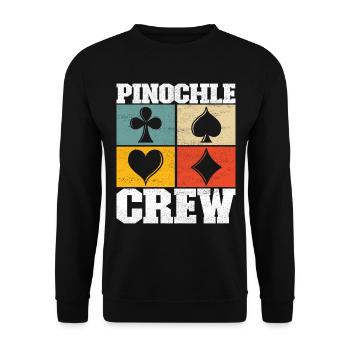 Binokel Pinochle - Unisex Sweatshirt - black - Front - Alina (178cm) & Michal (187cm)