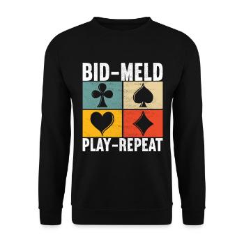 Binocular Pinochle - Unisex Sweatshirt - black - Front - Alina (178cm) & Michal (187cm)