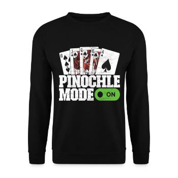 Binokel Pinochle - Unisex Sweatshirt - black - Front - Alina (178cm) & Michal (187cm)