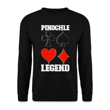 Binocular Pinochle - Unisex Sweatshirt - black - Front - Alina (178cm) & Michal (187cm)
