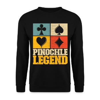 Binocular Pinochle - Unisex Sweatshirt - black - Front - Alina (178cm) & Michal (187cm)