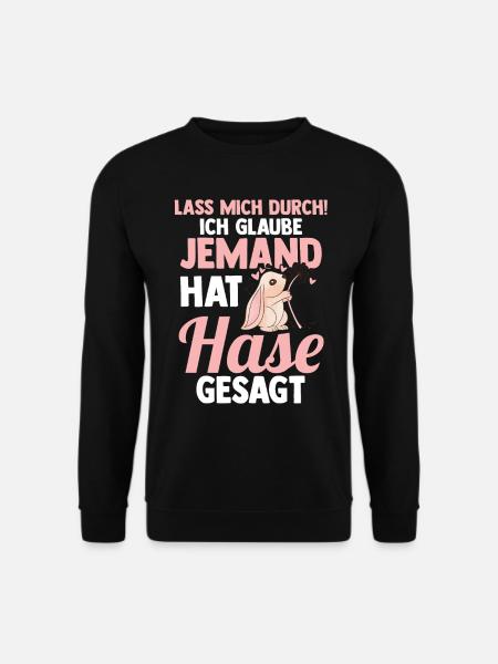 Kaninchen Hase - Unisex Pullover - Schwarz