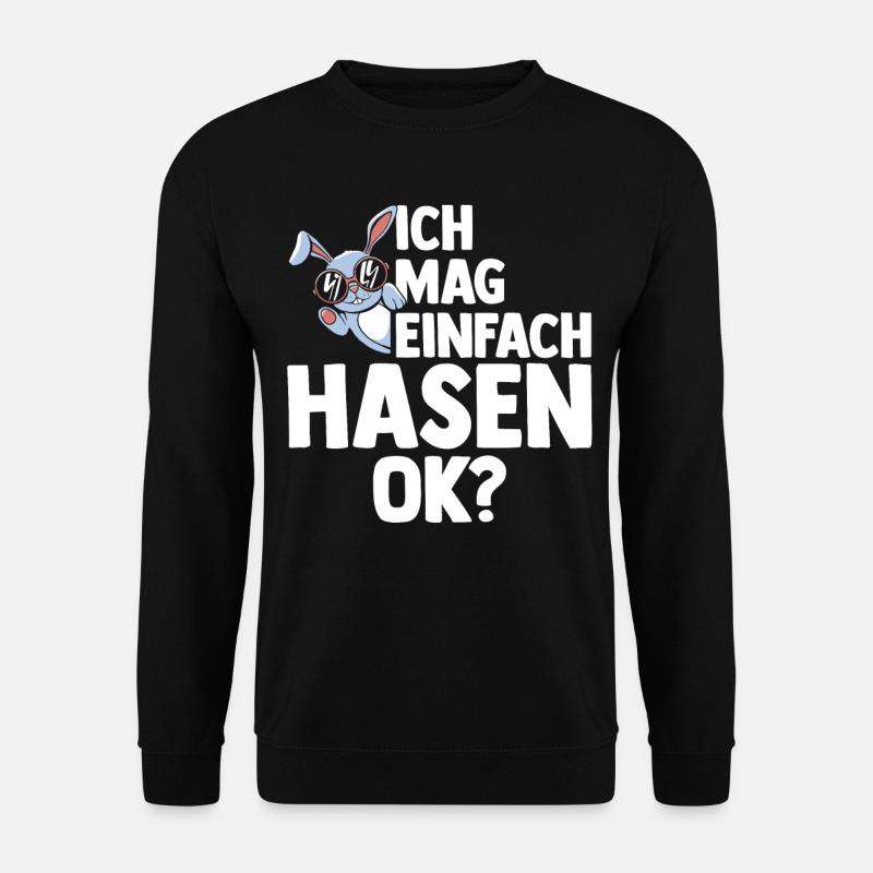 Kaninchen Hase - Unisex Pullover - Schwarz