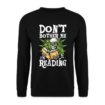 Stör mich nicht, ich lese | Club der begeisterten Leser - Unisex Pullover - Schwarz - Vorne - Alina (178cm) & Michal (187cm)