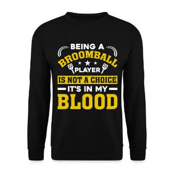 Playing Broomball Sport Broomball Player - Unisex Sweatshirt - black - Front - Alina (178cm) & Michal (187cm)