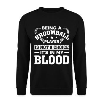 Playing Broomball Saying Broomball Player - Unisex Sweatshirt - black - Front - Alina (178cm) & Michal (187cm)