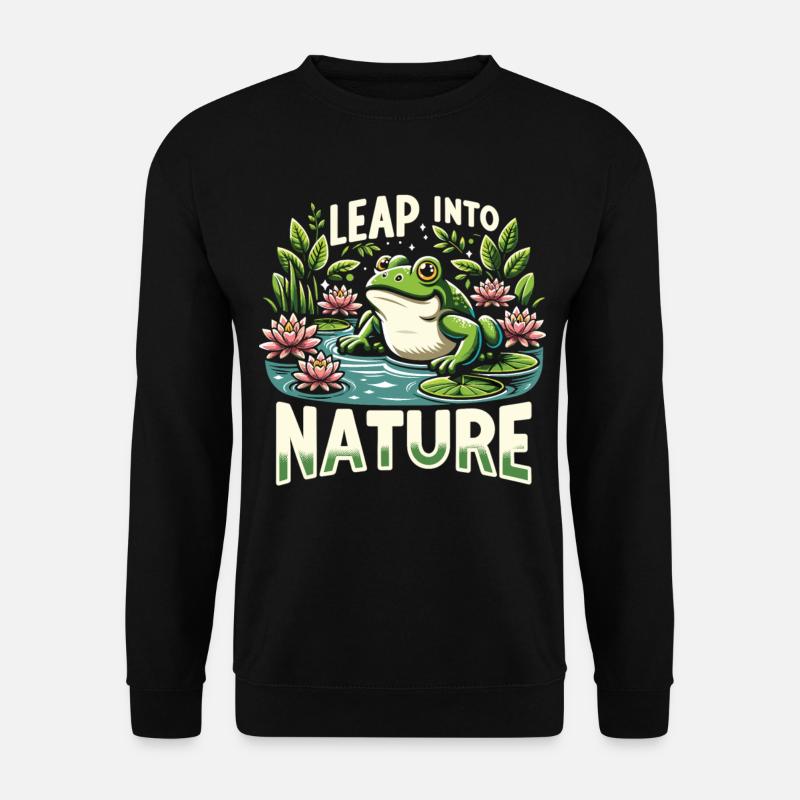 Frog at the lake - Unisex Sweatshirt - black