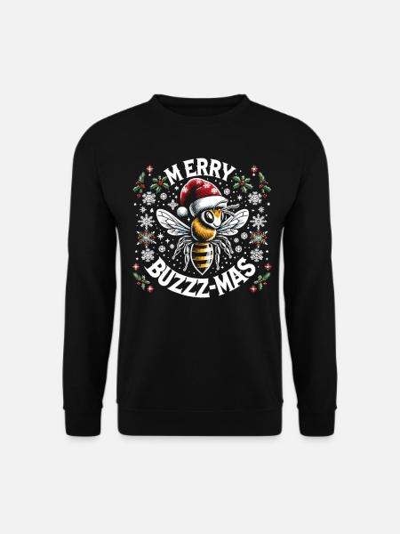 Snowflakes and bee magic - Unisex Sweatshirt - black