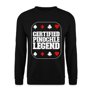 Binocular Pinochle - Unisex Sweatshirt - black - Front - Alina (178cm) & Michal (187cm)
