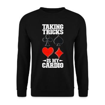 Binocular Pinochle - Unisex Sweatshirt - black - Front - Alina (178cm) & Michal (187cm)