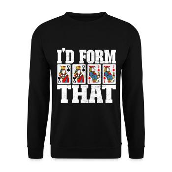 Jumelles Pinochle - Sweat-shirt Unisexe - noir - Devant - Alina (178cm) & Michal (187cm)