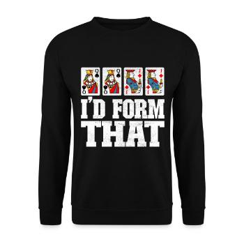 Jumelles Pinochle - Sweat-shirt Unisexe - noir - Devant - Alina (178cm) & Michal (187cm)