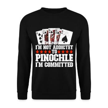 Binocular Pinochle - Unisex Sweatshirt - black - Front - Alina (178cm) & Michal (187cm)