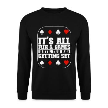 Binocular Pinochle - Unisex Sweatshirt - black - Front - Alina (178cm) & Michal (187cm)