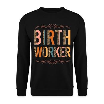 LD Labour And Delivery Nurse - Unisex Sweatshirt - black - Front - Alina (178cm) & Michal (187cm)