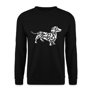 Dachshund Dog Dachshund Mom Dachshund Dad - Unisex Sweatshirt - black - Front - Alina (178cm) & Michal (187cm)