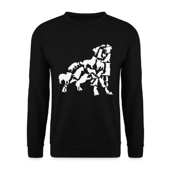 Chien de berger australien Mama Beagle papa - Sweat-shirt Unisexe - noir - Devant - Alina (178cm) & Michal (187cm)