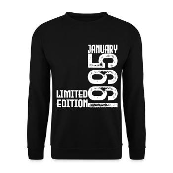 January 1995 Anniversary Gift. January 1995. - Unisex Sweatshirt - black - Front - Alina (178cm) & Michal (187cm)