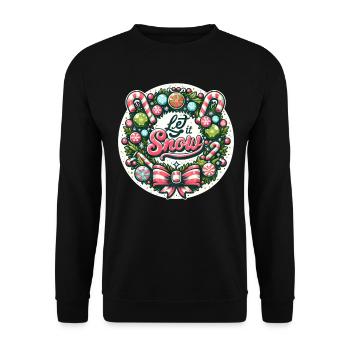 Let it Snow - Funny Holidays Funny Christmas - Unisex Pullover - Schwarz - Vorne - Alina (178cm) & Michal (187cm)