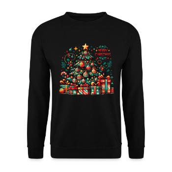 Merry Christmas Family Holidays Funny Christmas - Unisex Pullover - Schwarz - Vorne - Alina (178cm) & Michal (187cm)