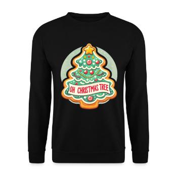 Oh Christmas Tree - Funny Holidays Funny Christmas - Unisex Sweatshirt - black - Front - Alina (178cm) & Michal (187cm)