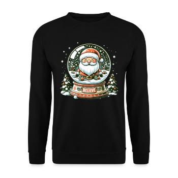 Croire Père Noël - Vacances Noël drôle en famille - Sweat-shirt Unisexe - noir - Devant - Alina (178cm) & Michal (187cm)