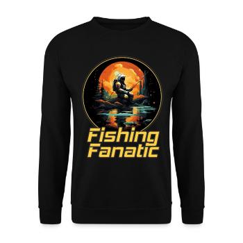 Fanatique de pêche - Astronaute - Sweat-shirt Unisexe - noir - Devant - Alina (178cm) & Michal (187cm)