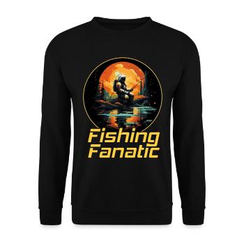 Fanatique de pêche - Astronaute - Sweat-shirt Unisexe - noir - Devant - Alina (178cm) & Michal (187cm)