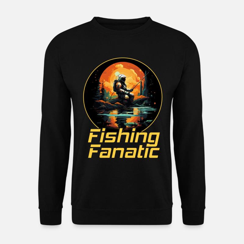 Fanatique de pêche - Astronaute - Sweat-shirt Unisexe - noir