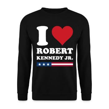 I Heart Robert Kennedy JR - Unisex Sweatshirt - black - Front - Alina (178cm) & Michal (187cm)