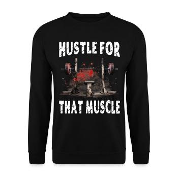 Se démener pour ce muscle - Sweat-shirt Unisexe - noir - Devant - Alina (178cm) & Michal (187cm)