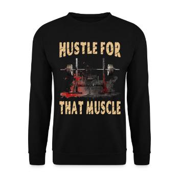 Se démener pour ce muscle - Sweat-shirt Unisexe - noir - Devant - Alina (178cm) & Michal (187cm)