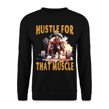 Se démener pour ce muscle - Sweat-shirt Unisexe - noir - Devant - Alina (178cm) & Michal (187cm)